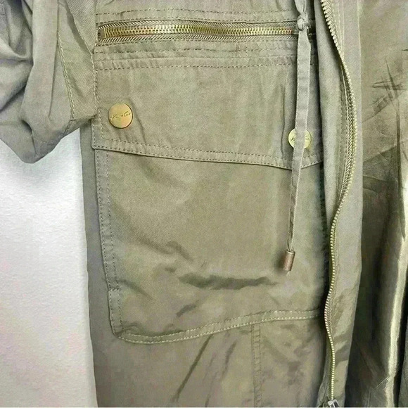 Kenneth Cole Women’s Anorak Olive Green Utility Jacket Size Medium - Picture 6 of 16